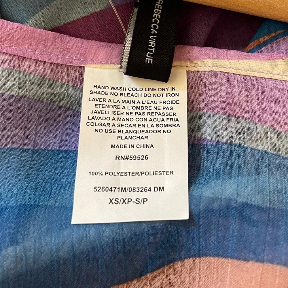 NWT!! Becca sound waves metallic stripe sheer cover-up dress XS/S - Picture 8 of 8